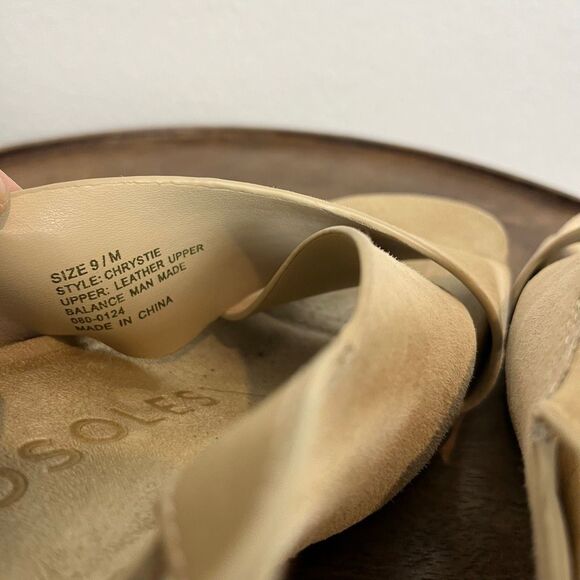 Aerosoles Crisscross Molded Footbed Block Heel Sandal Leather Suede Women’s 9 - Picture 10 of 10